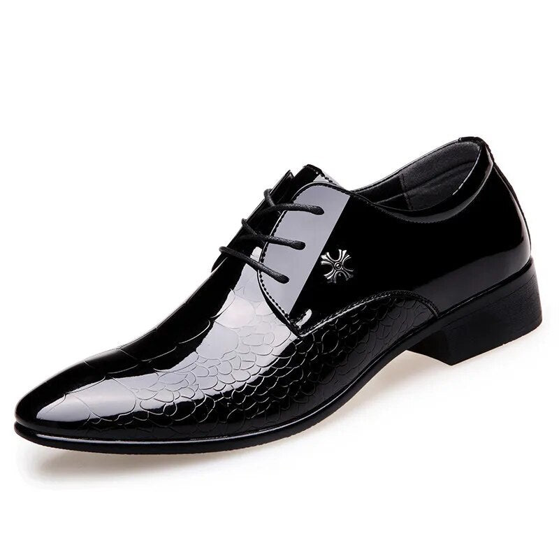 Fynorr™ Chaussures en Cuir Verni Homme – Élégance Classique Reynalds