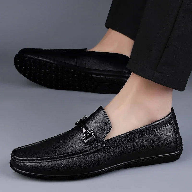 Fynorr™ Chaussure Mocassim Habillée Homme en Cuir - Lucca