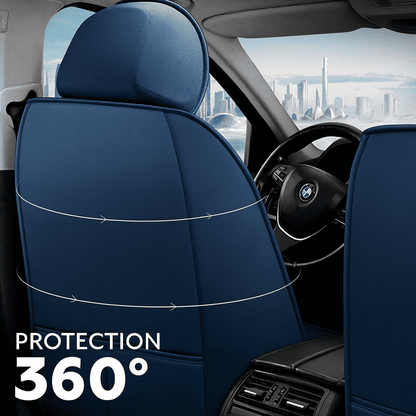 Housse Universelle Complète Evotech pour Voiture en Cuir Véritable avec Airbag +3 CADEAUX : Tapis de Voiture