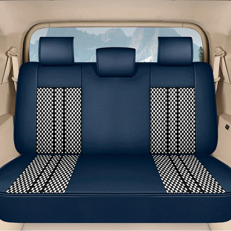 Housse Universelle Complète Evotech pour Voiture en Cuir Véritable avec Airbag +3 CADEAUX : Tapis de Voiture