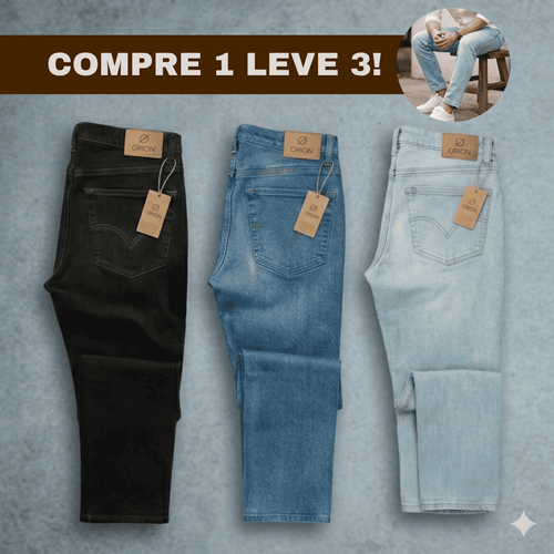 (Compre 1 Leve 3) Calça Jeans Masculina Elastano Premium