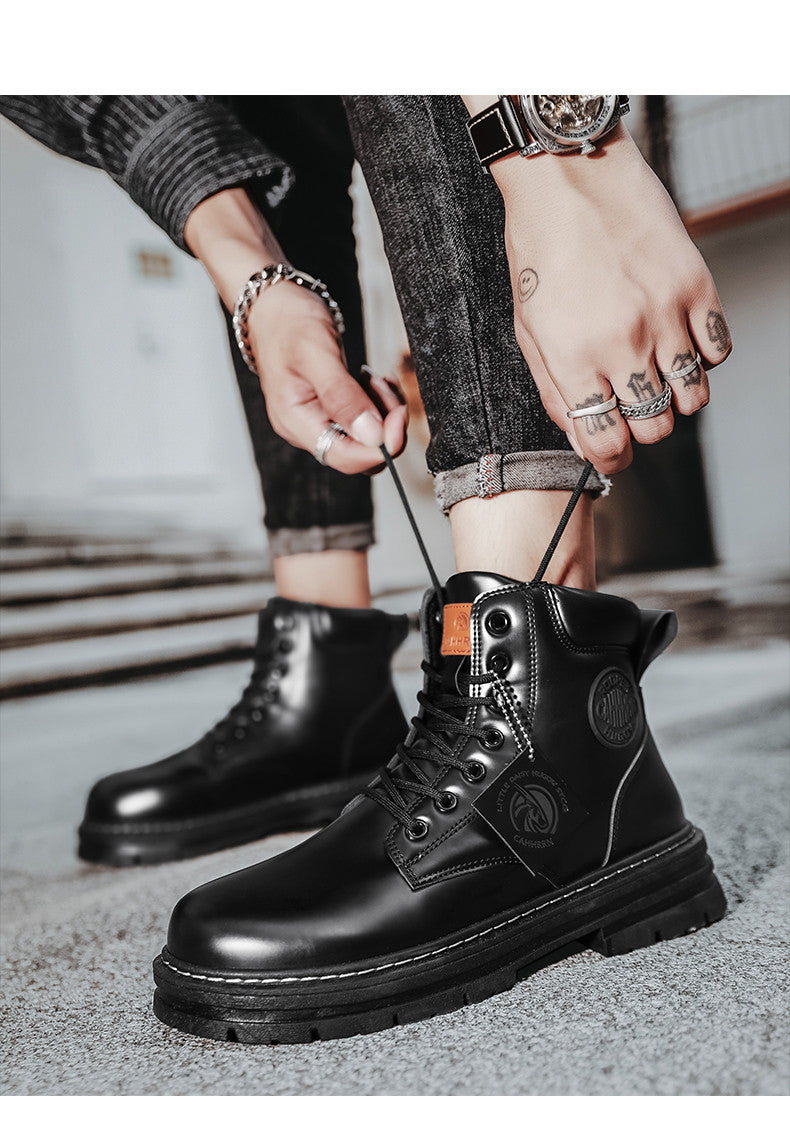 Fynorr™ Bottes de combat en cuir pour homme – Alpha