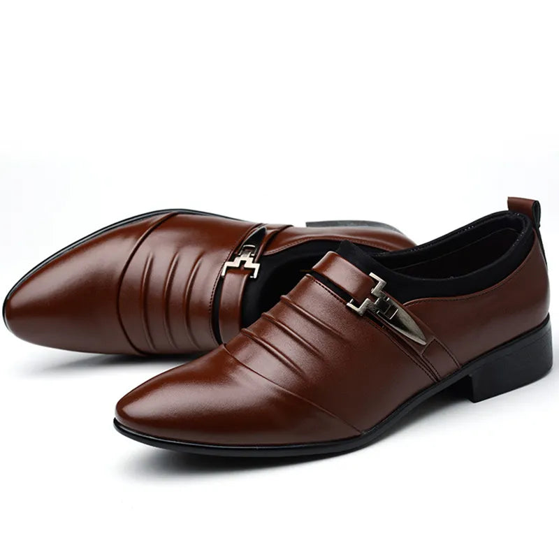 Fynorr™ Chaussure Habillée Homme en Cuir com Fivela - Stamford
