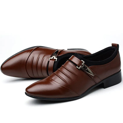 Fynorr™ Chaussure Habillée Homme en Cuir com Fivela - Stamford