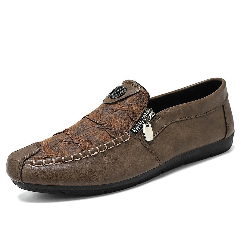 Fynorr™ Chaussure Mocassim en Cuir com Ziper - France