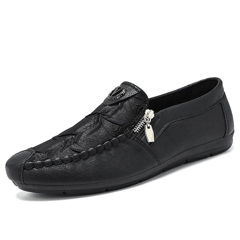 Fynorr™ Chaussure Mocassim en Cuir com Ziper - France