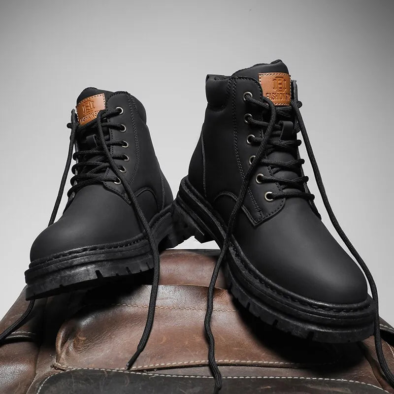 Fynorr™ Bottes de combat en cuir pour homme – Alpha