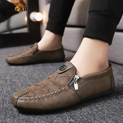Fynorr™ Chaussure Mocassim en Cuir com Ziper - France