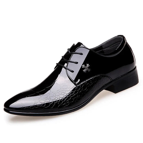 Fynorr™ Chaussures en Cuir Verni Homme – Élégance Classique Reynalds