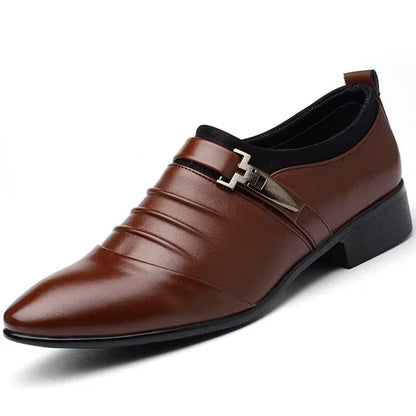 Fynorr™ Chaussure Habillée Homme en Cuir com Fivela - Stamford