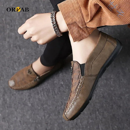 Fynorr™ Chaussure Mocassim en Cuir com Ziper - France