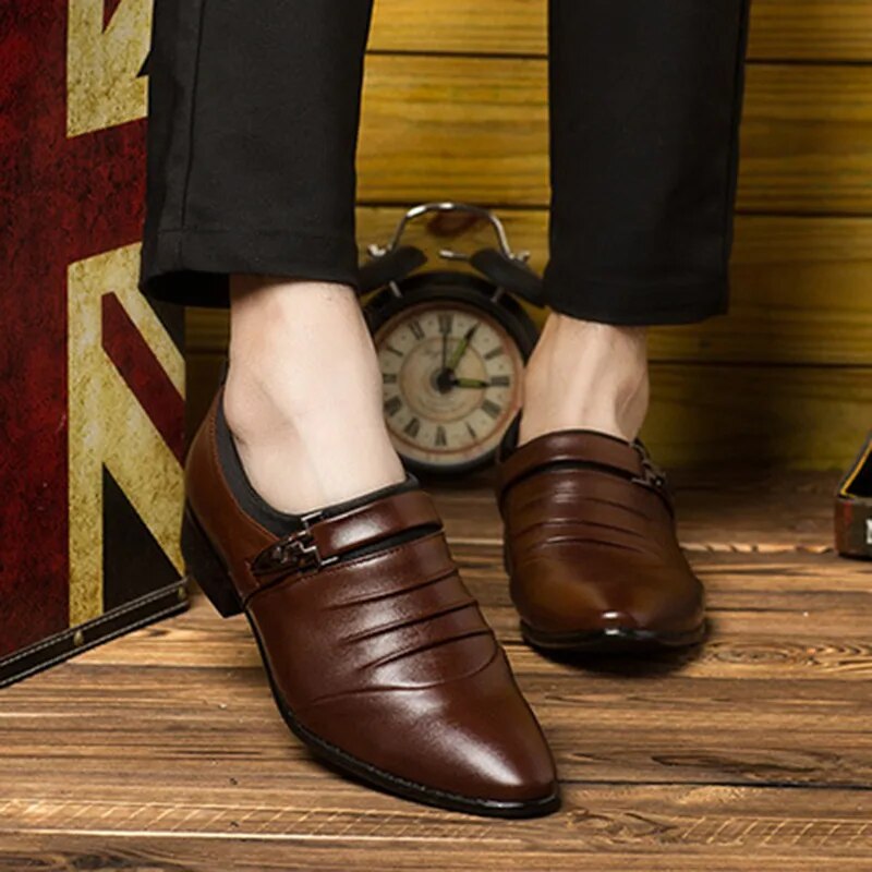 Fynorr™ Chaussure Habillée Homme en Cuir com Fivela - Stamford