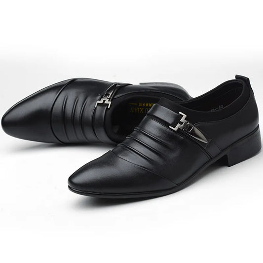 Fynorr™ Chaussure Habillée Homme en Cuir com Fivela - Stamford
