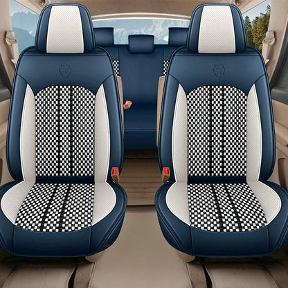 Housse Universelle Complète Evotech pour Voiture en Cuir Véritable avec Airbag +3 CADEAUX : Tapis de Voiture