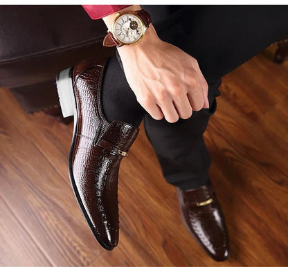Fynorr™ Chaussure Bico Fino Habillée en Cuir - Boston