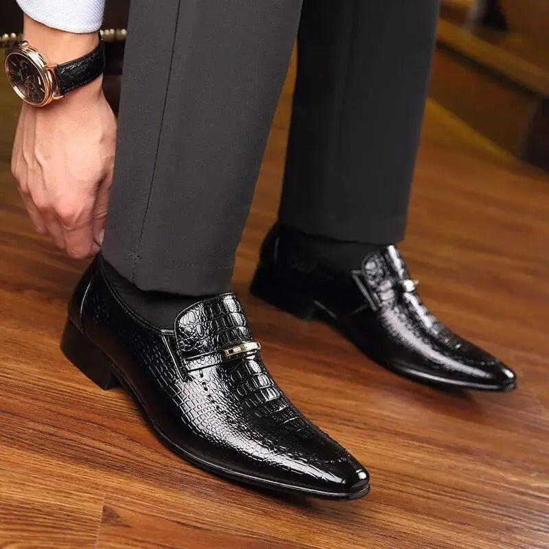 Fynorr™ Chaussure Bico Fino Habillée en Cuir - Boston