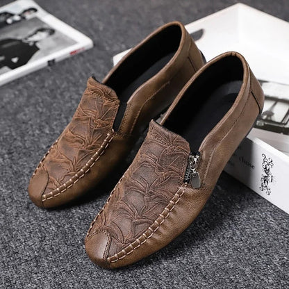 Fynorr™ Chaussure Mocassim en Cuir com Ziper - France
