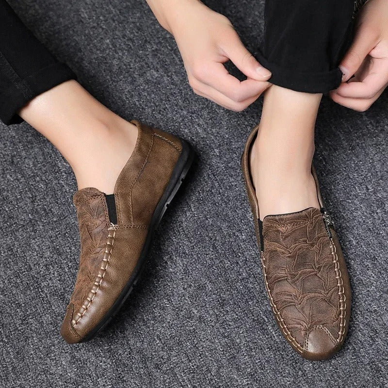 Fynorr™ Chaussure Mocassim en Cuir com Ziper - France