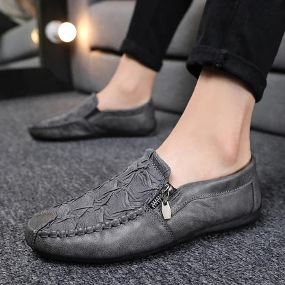 Fynorr™ Chaussure Mocassim en Cuir com Ziper - France