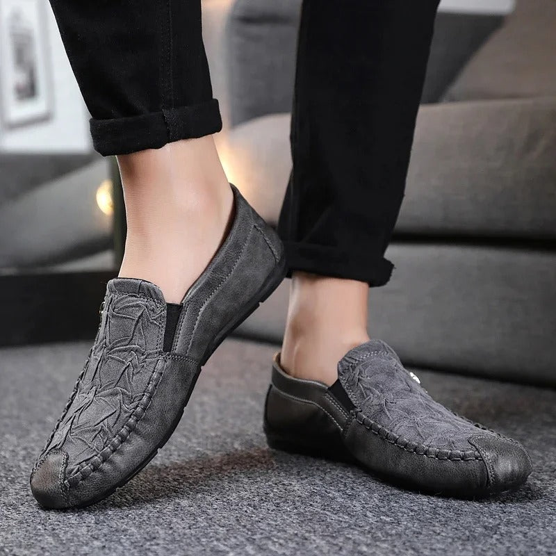 Fynorr™ Chaussure Mocassim en Cuir com Ziper - France