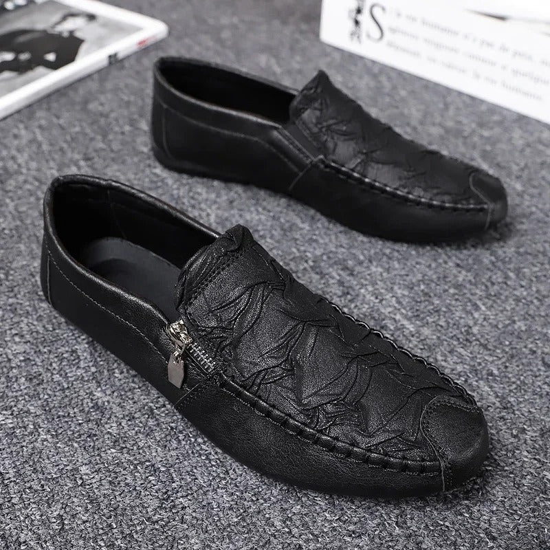 Fynorr™ Chaussure Mocassim en Cuir com Ziper - France