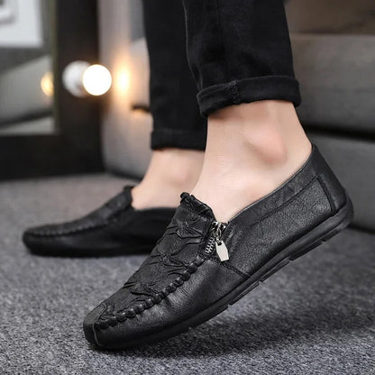 Fynorr™ Chaussure Mocassim en Cuir com Ziper - France